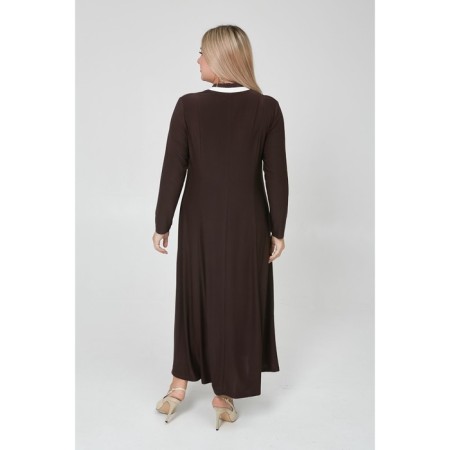 Women's dress, size 60, color light brown-5
