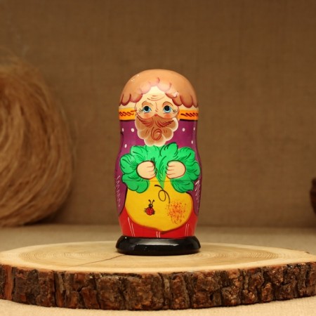 Nesting doll "Turnip", plot, 6 puppet, 16 cm, mix-2
