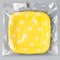 Disposable plate paper square "chamomile", flowers, 16.5x16.5 cm