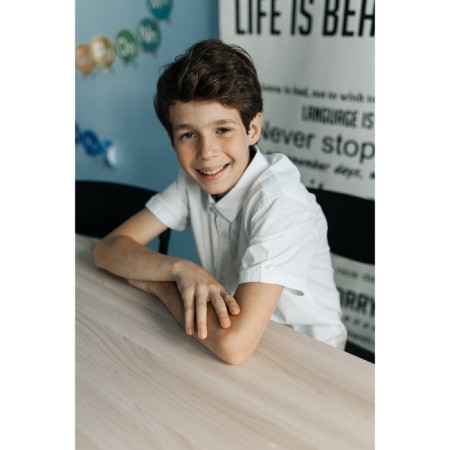 Surchachka upper for ISEE boys, height 110-116 cm, white color-3