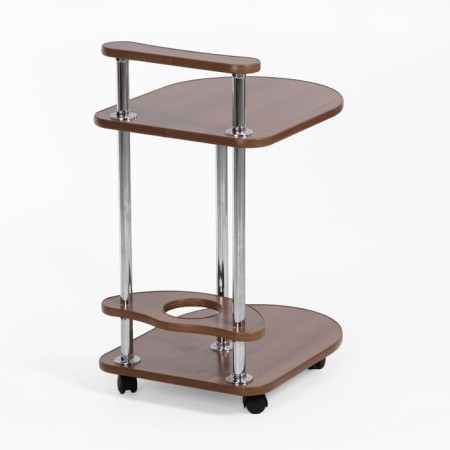 Serving table "Golden", tavolato walnut color-1