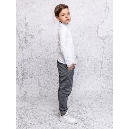 Turtleneck for a boy, height 116 cm, white color-2
