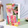 Postcard "On Birthday!" Congrev, embossing, pink jacket, 12.5x19.4 cm