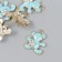 Decor for creativity metal, enamel, rhinestones "Bear with a flower" blue, gold 0.5x1.7x2 cm 989119