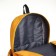 School backpack from textiles on a zipper, 2 departments, 3 pockets, yellow color