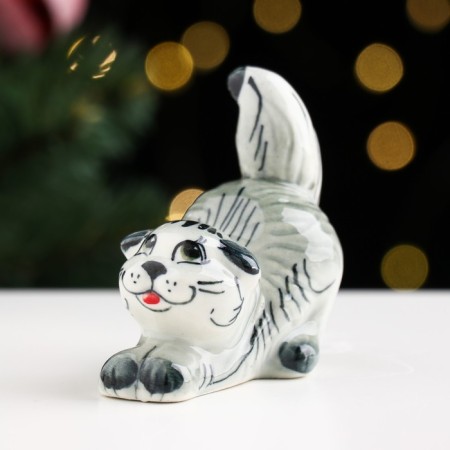 Souvenir "Kotik", Gray Mix, Gzhel