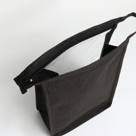 Cosmetic bag with lightning, black color-3