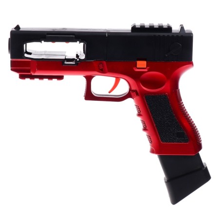 Glock pistol with tape supply of cartridges, works from the battery-2