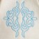 Bath of a bathhouse "Steppe wind" Blue pattern