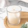 Candle in a smooth glass flavored "jasmine", 8.5 cm