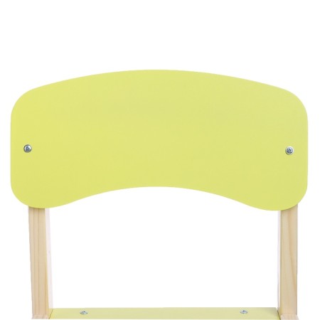 Wooden chair, children's, adjustable, yellow color-2