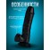 Falloimitator Oka-Khpoki, realist, on a suction cup, gel, 20 x 4.5 cm, black