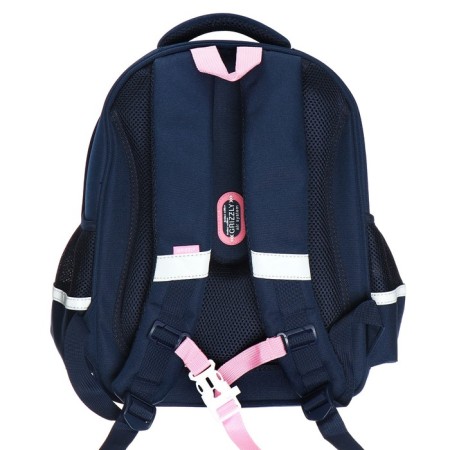 Frame, 36 x 28 x 20 cm, Grizzly, from Plyusha, + keychain, dark blue/pink-4