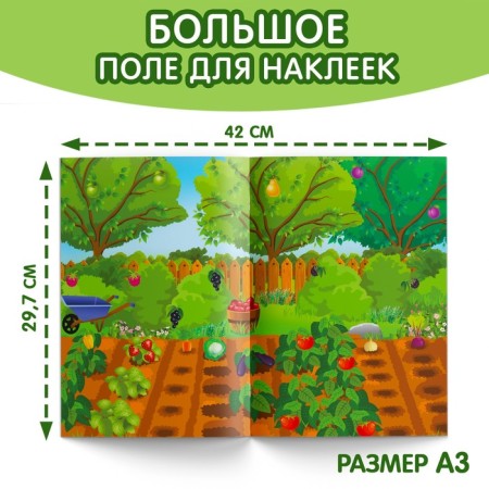 Reusable stickers “what is growing where”, A4 format-3