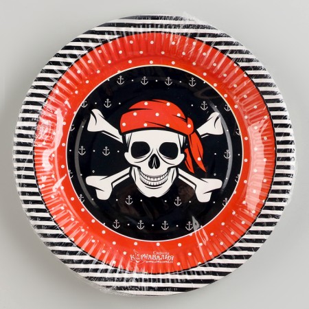 Disposable paper plate "Pirate" (18 cm)-3