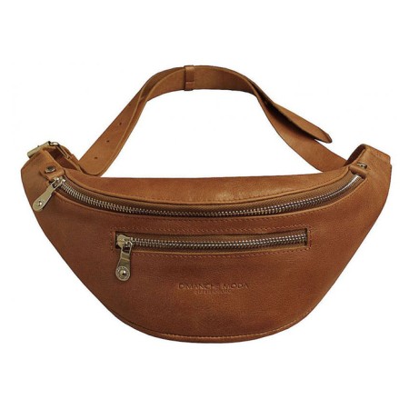 Waist bag, 2 parts on a zipper, adjustable belt, redhead color-1