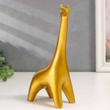Souvenir Polystone "Golden Giraffe" 20.5x6x11 cm-1