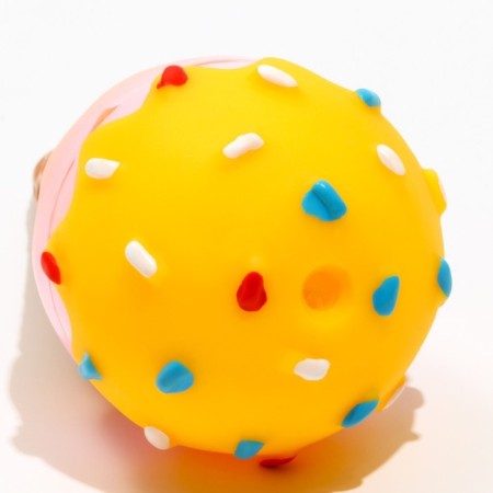 Игрушка пищащая "Эскимо" для собак, 14 см, жёлтая-2