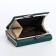 Women's wallet on the button, the color is dark green