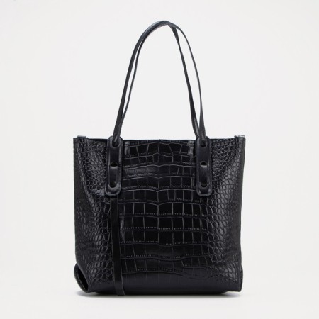 Bag-tout on lightning, the color is dark blue