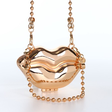 Female bag on a magnet, gold color-6