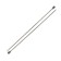 The knitting needles are straight, metal, 35 cm/4.5 mm