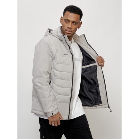 Male spring jacket, size 56, light gray color-13