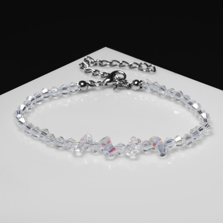 Bracelet "baby" shine, rainbow color in silver, 16 cm-1