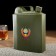 Flaw for alcohol and water "USSR", stainless steel, gift, army, 1.59 liters