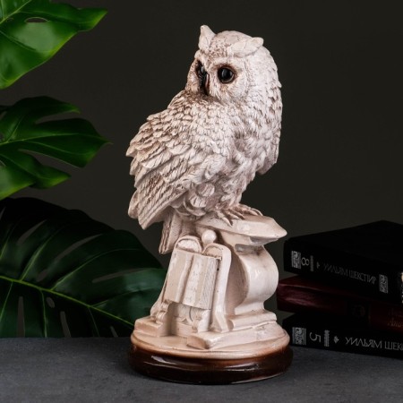 Figure "Owl with a book on a stand" 18x21x34cm aged-5