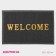 Rug -shaped shade of Welcome, with a edging, 38 × 58 cm, color gray color