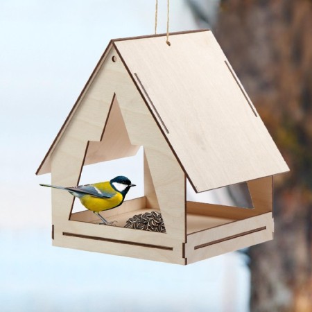 Kopmushka for birds, 22 × 17 × 17 cm, disassembled, "yurt", Greengo-10