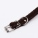 The collar is a single -layer leather, embossed “barking. I bit ", 48x2, Osh 32-43 cm, brown with gold
