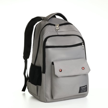 Youth backpack on lightning, 2 departments, 4 pockets, gray color-2