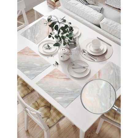 A set of napkins for setting the table "Marble gradient", rectangular, size 32x46 cm, 4 pcs-1