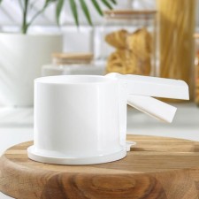 Alternative flour sifter, 630 ml, 22 × 12 cm, white color