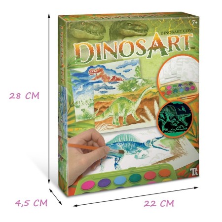 Dinosart reconnaissance set for drawing with a palette and ready-6