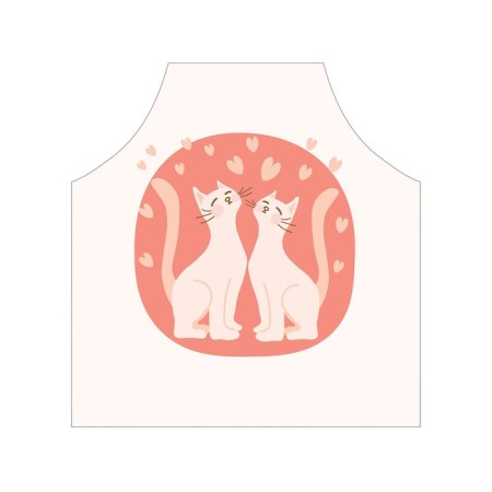 Apron of a kitchen with a photo print "Fit love", adjustable, size OS-2