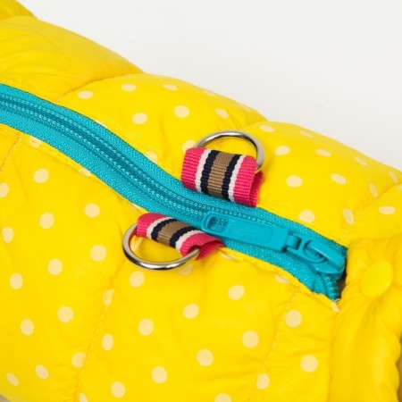 Kombinson for dogs "peas", size 14 (DS 27, OG 38, Osh 30 cm), yellow-5