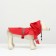 Dog raincoat, size XL (DS 30-35, OG 38-43, Osh 26-31 cm), red