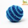 A brilliant two-color ball, 5 cm, blue/blue