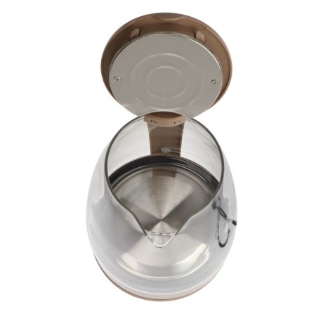 Electric Dobrynya kettle DO-1254B, glass, 1.8 l, 1800 watts, beige-4