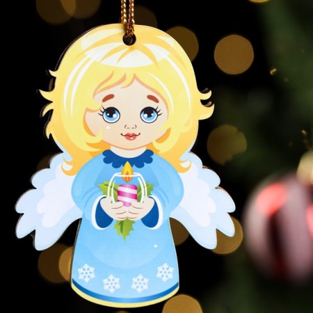 Toy on the Christmas tree "Character" Angel, 7x6.2x5 0.5cm-2