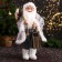 Santa Claus "in a sweater and fur boots, with sledges" 47 cm, white-gray