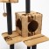Complex for cats with a clamp "Staircase", 56 x 52 x 140 cm, carpet, mix of flowers