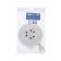 Uniel extension cord, 3 sockets, 3 m, 6 A, 1300 W, SHVVP 2x0.75 mm2, without salary, white
