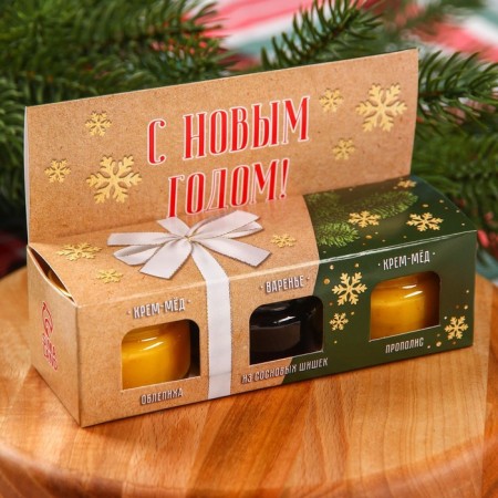 Set of "joyful days": 2 cream-media and jam with cones of 30 g.-5