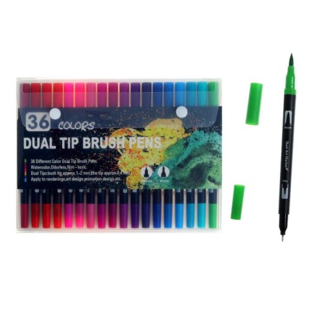 A set of professional markers, 36 pieces/36 colors, bilateral