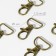 Metal carbine, 39 × 24 mm / 20 × 1.5 mm, 6 pcs, bronze color