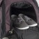 Road bag on wheels, a lightning department, shoes, 3 outer pockets, a long belt, black/brown color